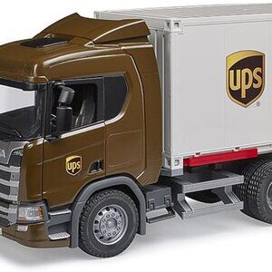 NEW Bruder 03582 Scania Super 560R UPS Logistics Truck Truck-Mounted Forklift